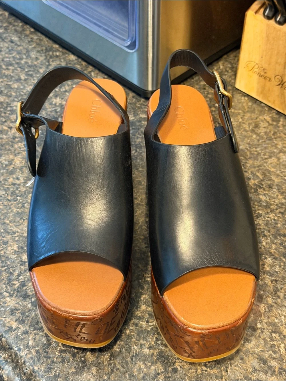 NWT CHLOE Maxime Platform Slingback Sandal Size 10